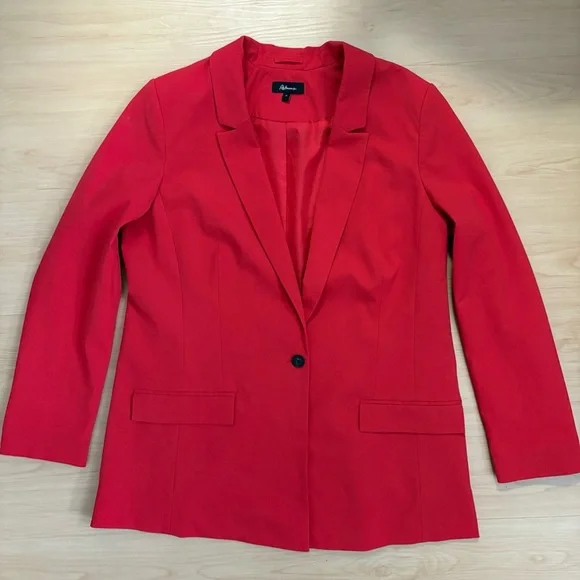 Reitmans Red Blazer Women’s Tailored Career Work Jacket Women’s 14 - Picture 12 of 15